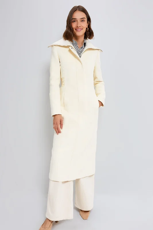 outdoor coatCream Clarice Wool Coat