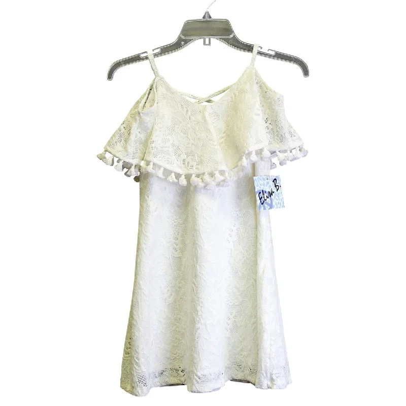 Weekend Deal shift dressElisa B Lace Tassel Dress