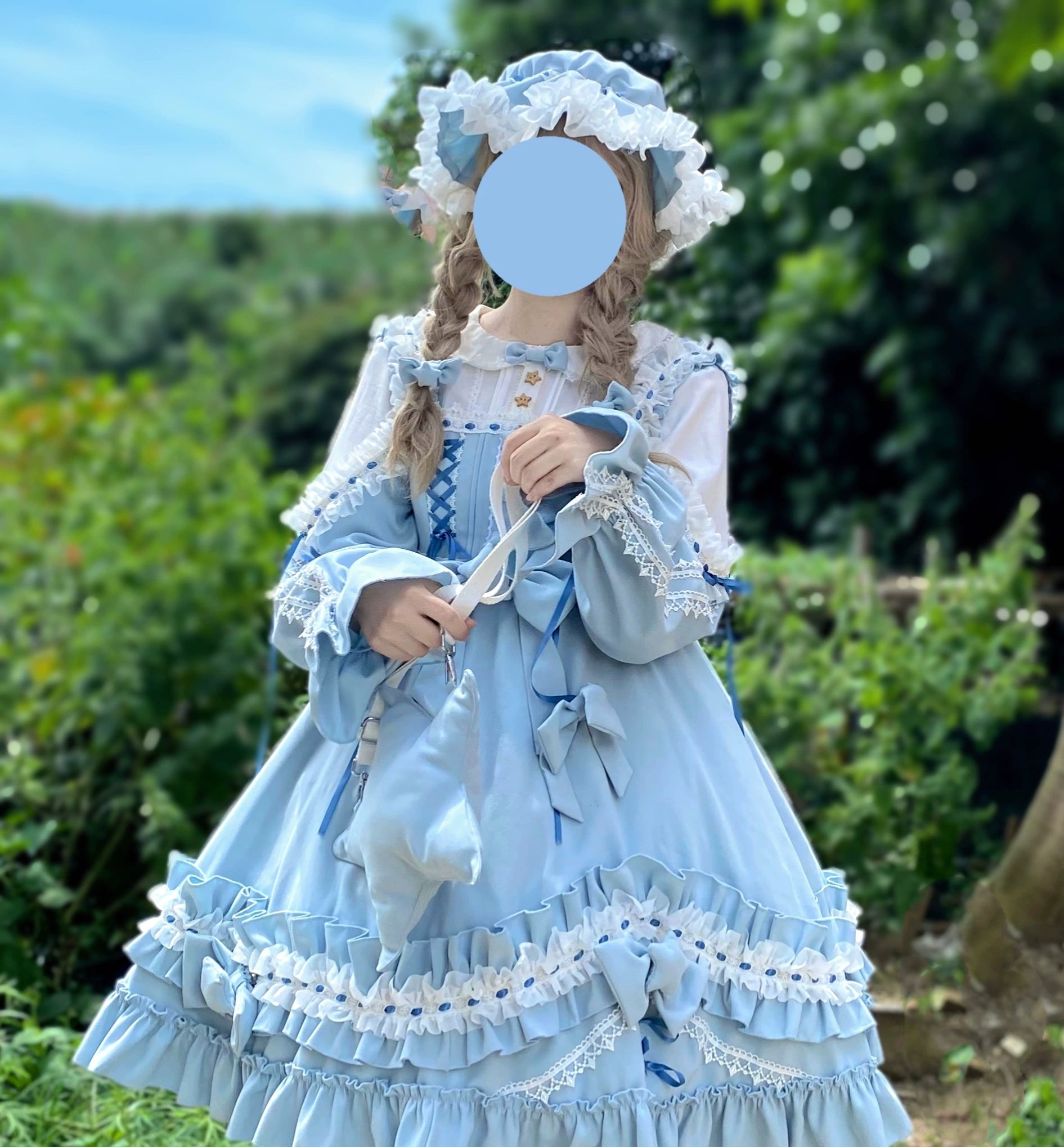 lace dress(BFM)Aurora Kiss~Daily Lolita OP Long Sleeve Winter Dress