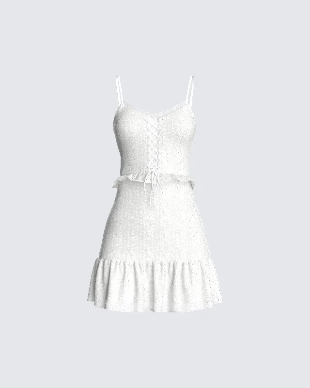 Closeout Sale ashionable dressDelilah White Mini Dress