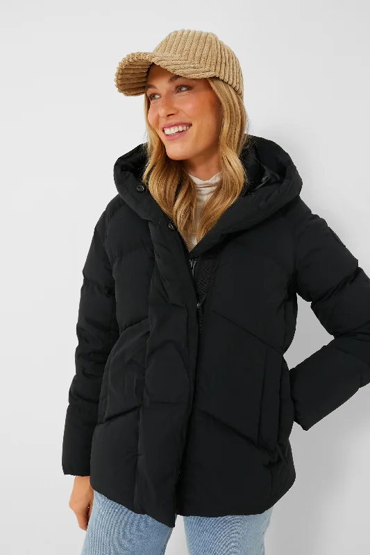 cozy wool-blend coatBlack Marlow Jacket