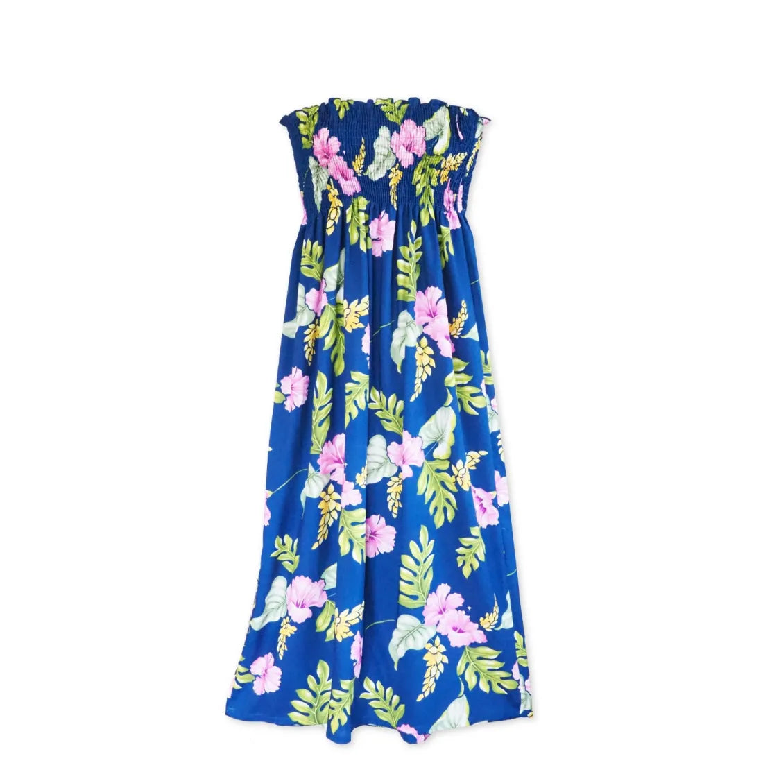 Hurry In Honeymoon Royal Blue Maxi Hawaiian Dress