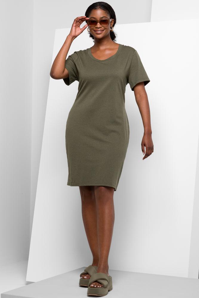 structured dressShort Sleeve Bodycon Dress Green