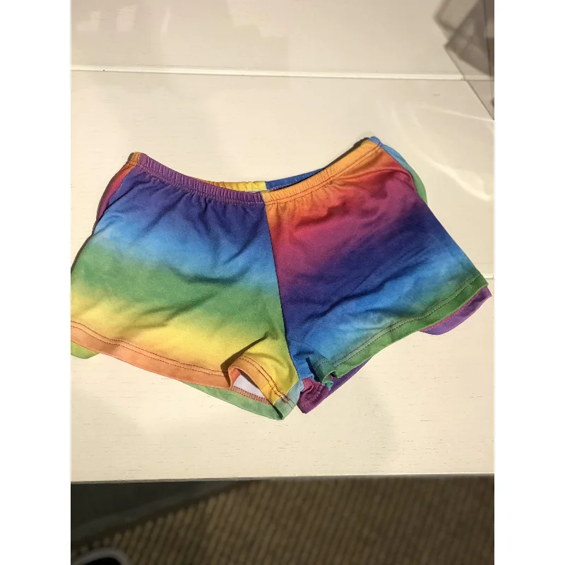Savings Galore lace-up dressLittle Mass Rainbow Shorts