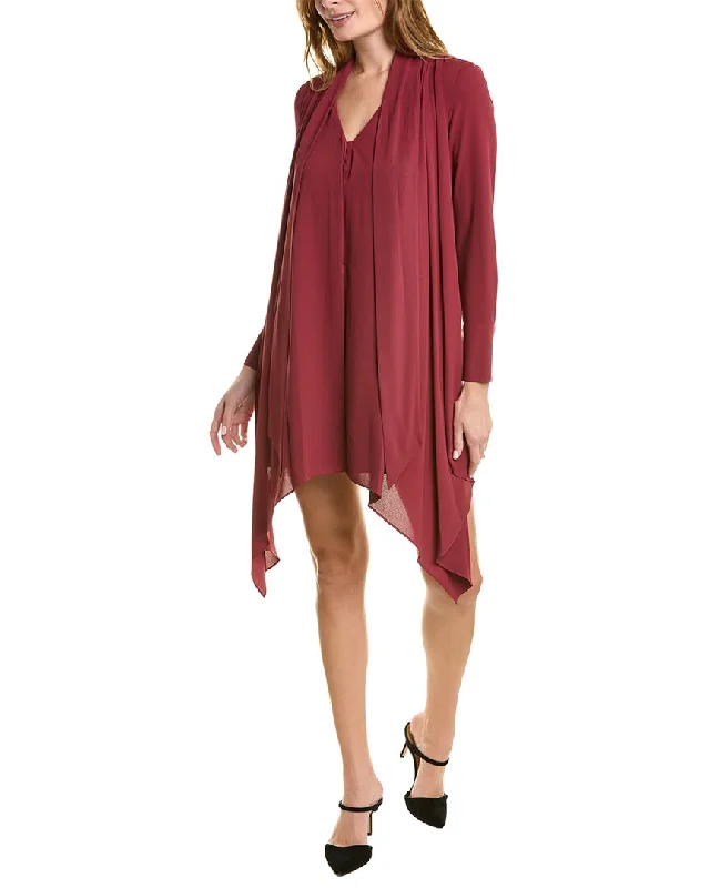 chic wrap dressBCBGMAXAZRIA Cape Sleeve Mini Dress