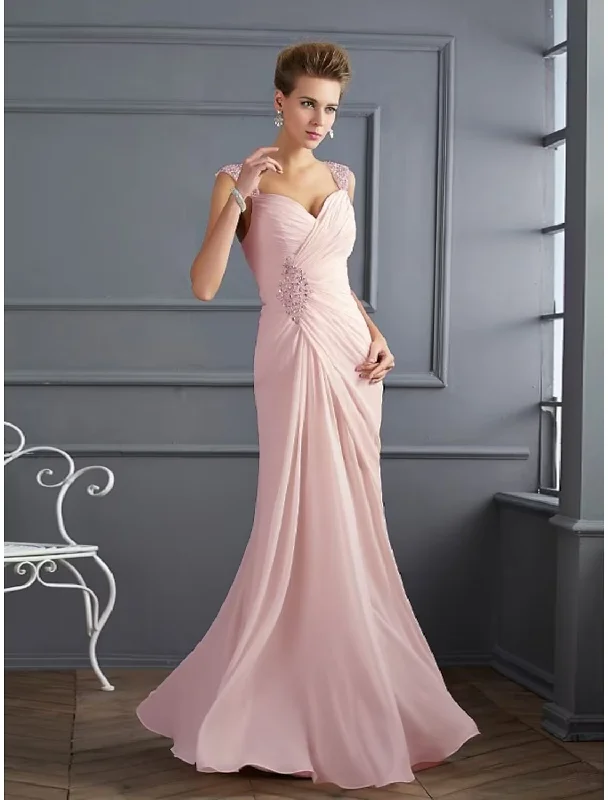 Epic Deals Mermaid / Trumpet Evening Gown Sparkle & Shine Dress Formal Floor Length Sleeveless Spaghetti Strap Chiffon with Rhinestone Ruched Epic Deals Mermaid / Trumpet Evening Gown Sparkle & Shine Dress Formal Floor Length Sleeveless Spaghetti Strap Chiffon with Rhinestone Ruched