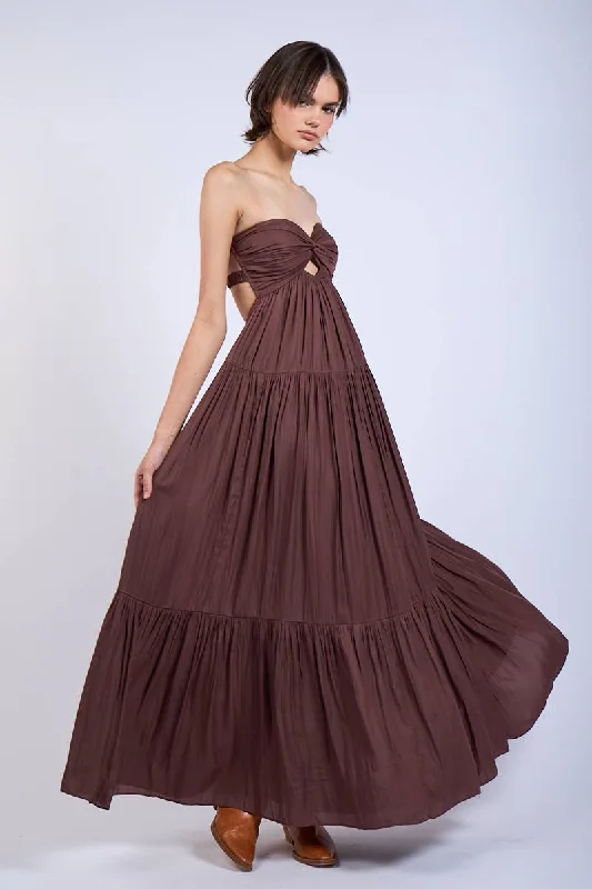 Price Cut TWISTED BUST MAXI - Brown