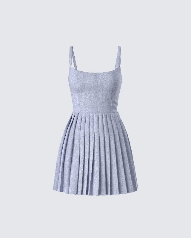 fitted cocktail dressEudora Grey Pleated Mini Dress