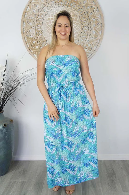 Can't Be Beat Tube Dress "Tropical Leaves"