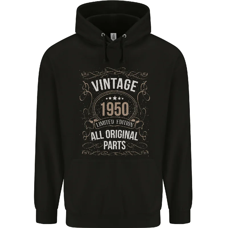 minimal hoodie74th Birthday Limited Edition 1950 Mens 80% Cotton Hoodie