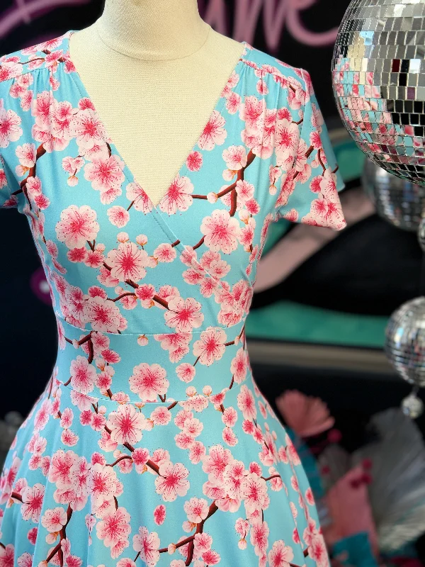 Crazy Deals silk dressMimi Swing Dress in Cherry Blossom Print