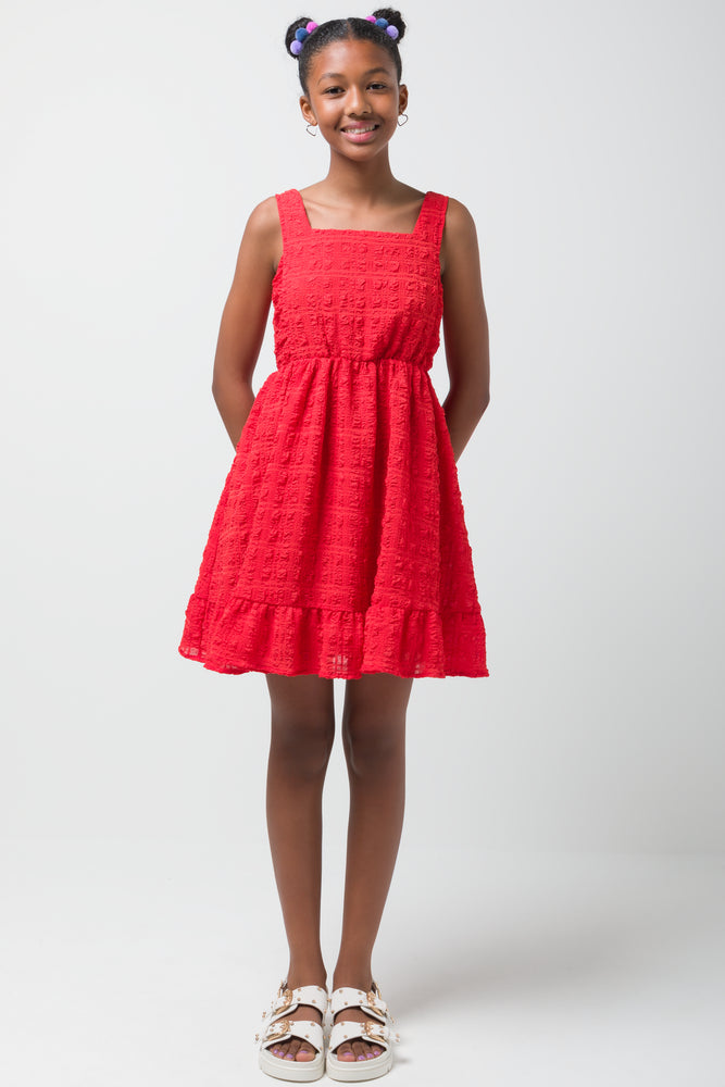 A-line dressSleeveless Dress Red