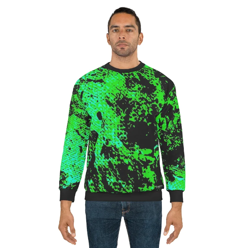 lightweight workout sweatshirt"Mystic Cube" (Cosmic Fusion - Shamrock Green) - Unisex Sweatshirt