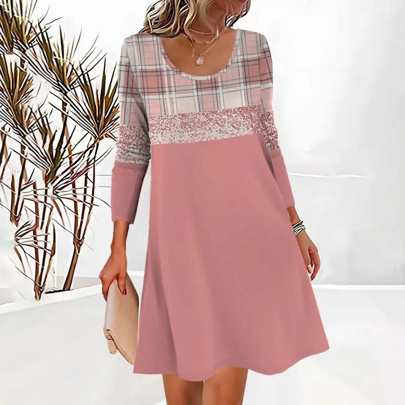 Now or Never relaxed fit dressCasual Plaid Dress
