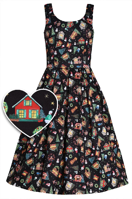 Discount Extravaganza classic fit-and-flare dressAmanda Christmas Swing Dress in Black