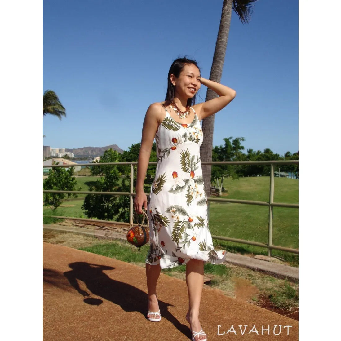 Last Chance Moon White Kamalii Hawaiian Dress
