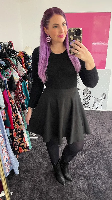 Best Bargains flowy dressHarper Skater Skirt - Black