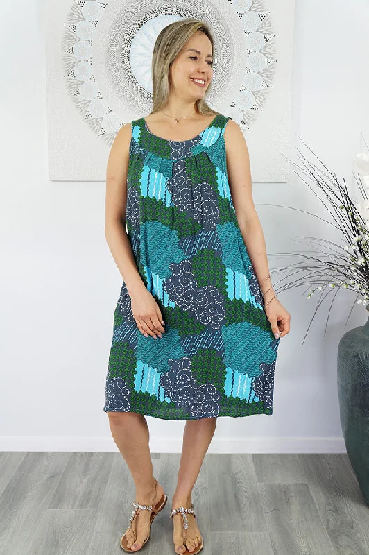 Price Slash Tahiti Dress "Mosaic"