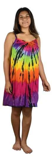 Savings Galore Bali Dress Short - Tie Dye - Dark