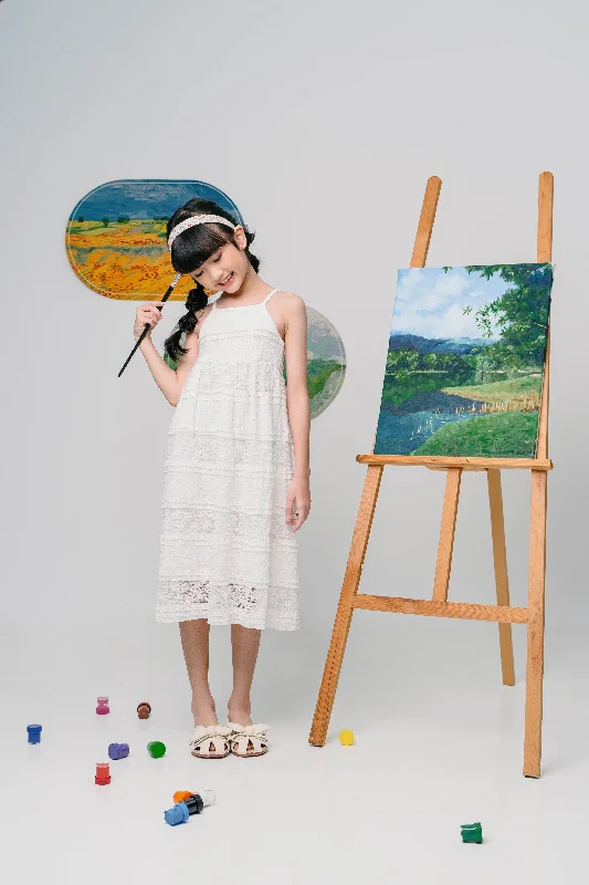 Year-End Sale Floral Embroidery Maxi Dress