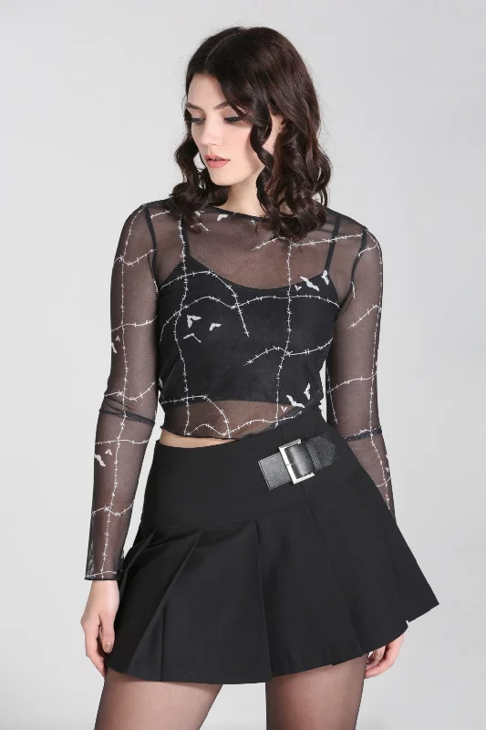 Don’t Miss Out wrap-around dressStitches Mesh Top