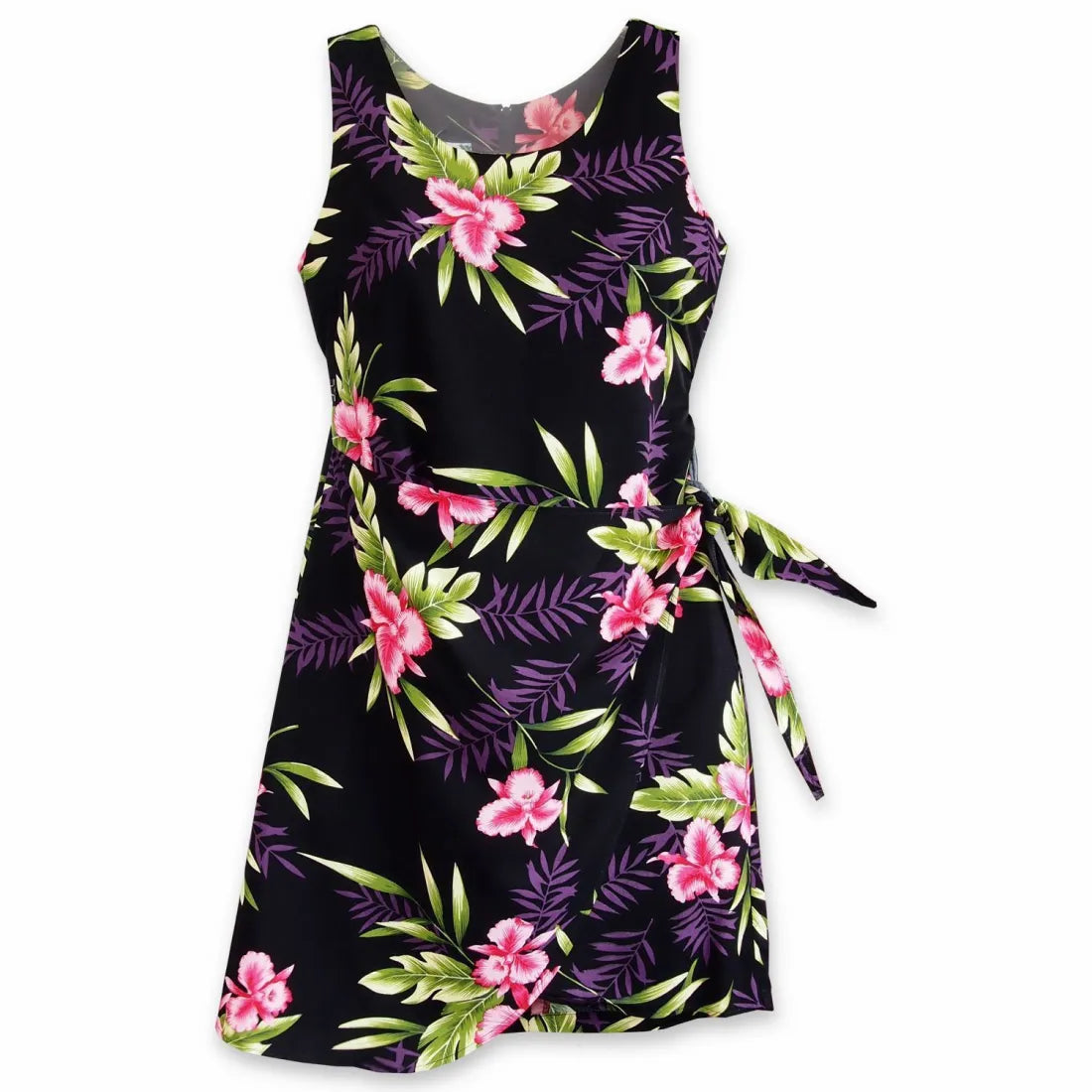 Epic Deals Midnight Black Honi Hawaiian Dress