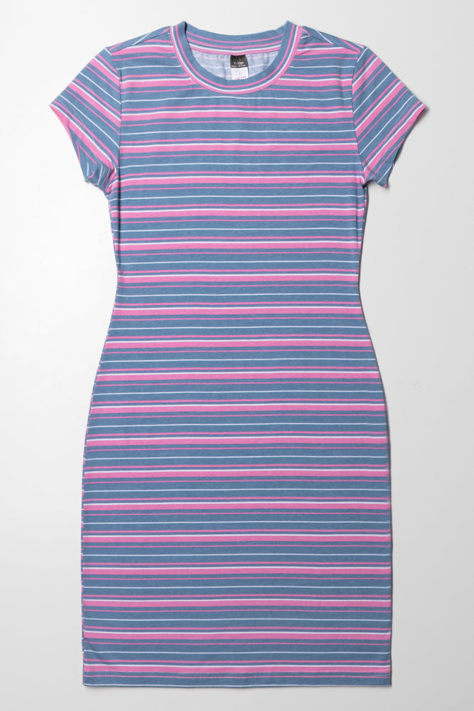 elegant dressStripe Bodycon Dress Purple And Pink