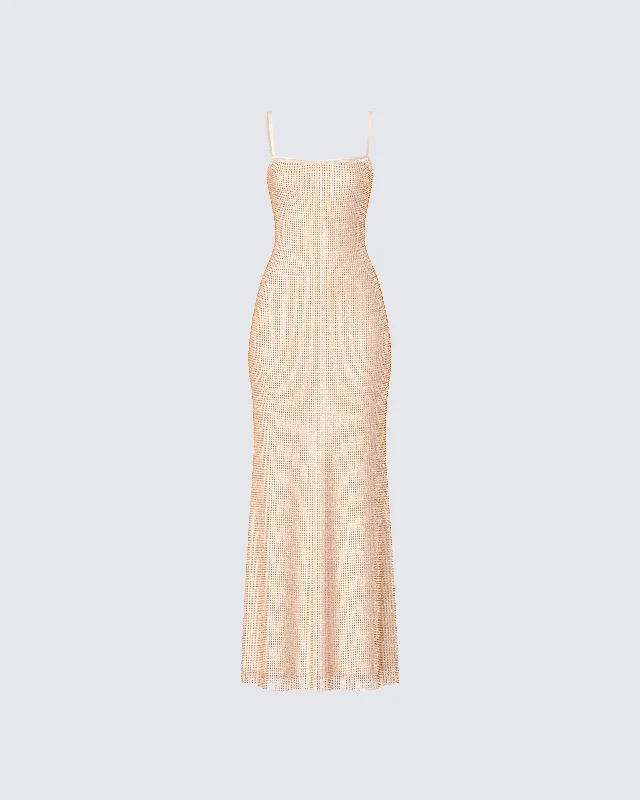 Friends and Family Sale luxury dressMichal Gold Sequin Maxi Dress