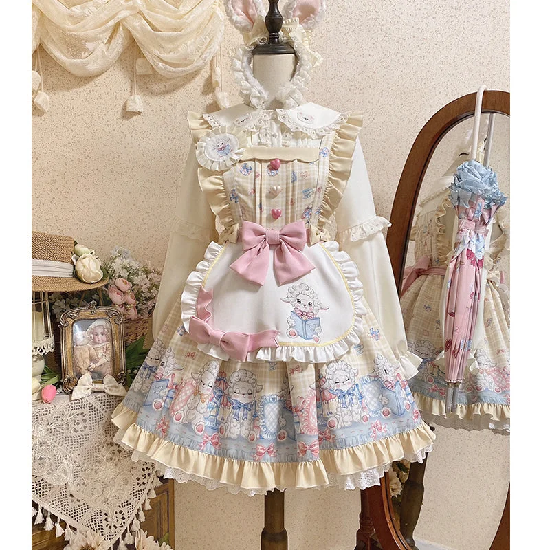 Deal Frenzy satin midi dressCinderella~Goat Baa Bedtime Story~Kawaii Lolita JSK