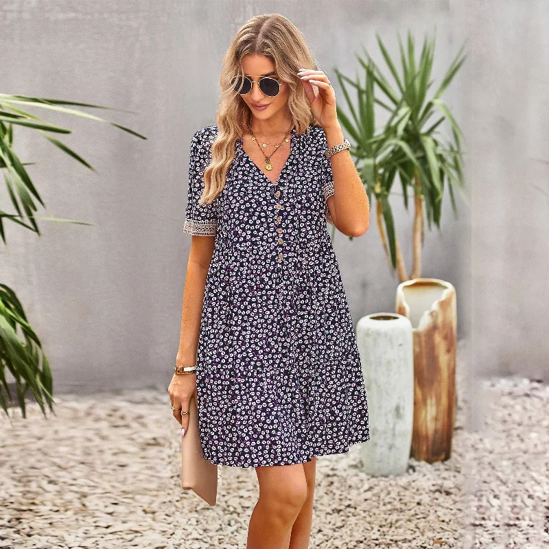 Great Deals casual dressMaria Boho Floral Print Summer Midi Dress