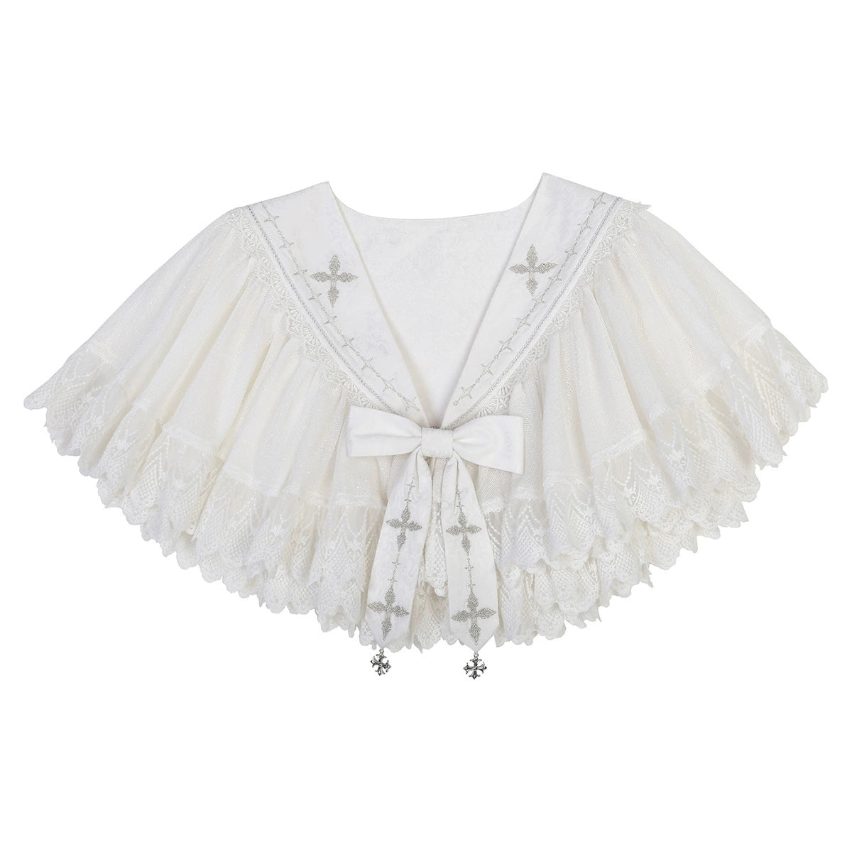 white thin cardigan