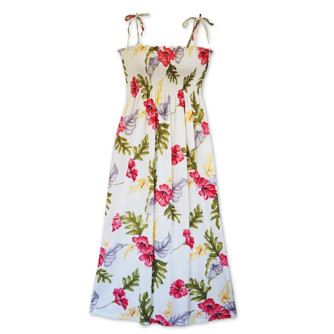 Crazy Deals Honeymoon Cream Maxi Hawaiian Dress