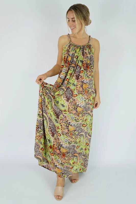Savings Event Long Delta Dress Paisley