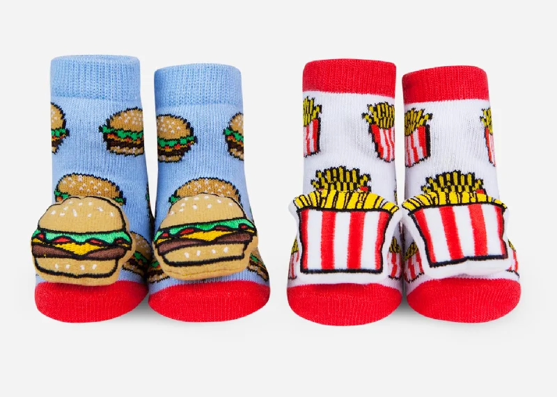 comfy dressWaddle Burger and Fries Rattle Socks