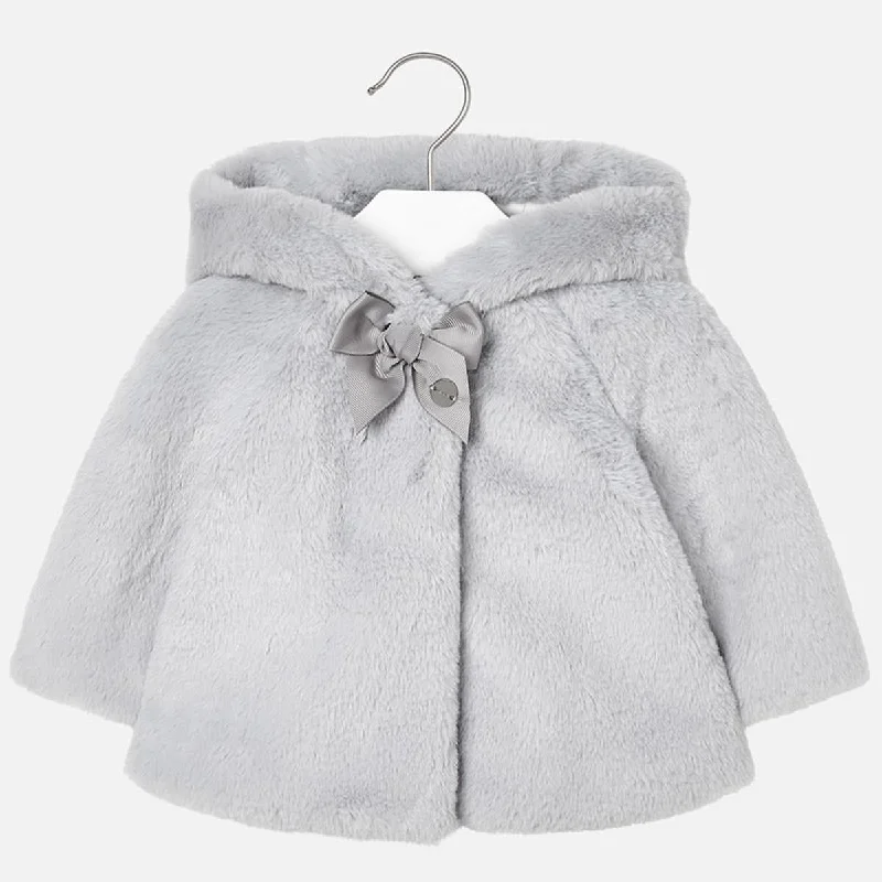Sneak Peek Sale shift dressMayoral Gray Fur Coat