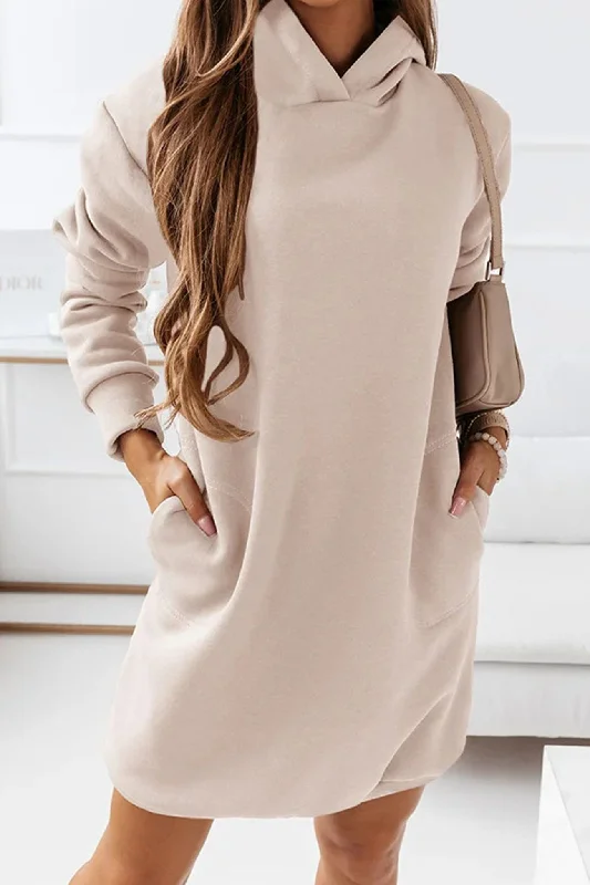 layered dressSolid Hooded Mini Dress