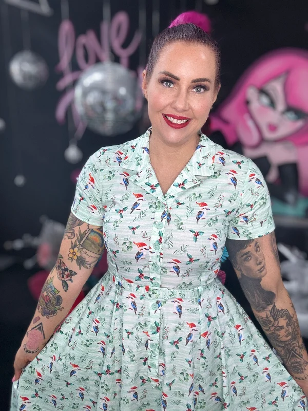 Exclusive Access bodycon dressPeggy Swing Dress in Santa's Bushman's Clock