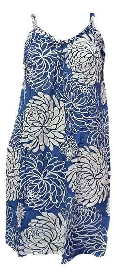Great Bargains Secret Beach - Bali Dress - Chrysanthemum - Navy / White