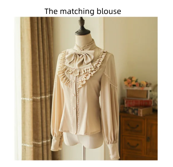 apricot color blouse