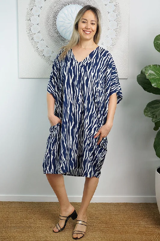 Final Clearance Resort Dress "Zebra"