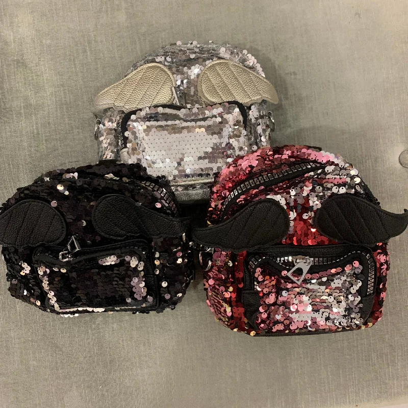 Price Cut backless dressMini Sequin Back Pack with Angel Wings