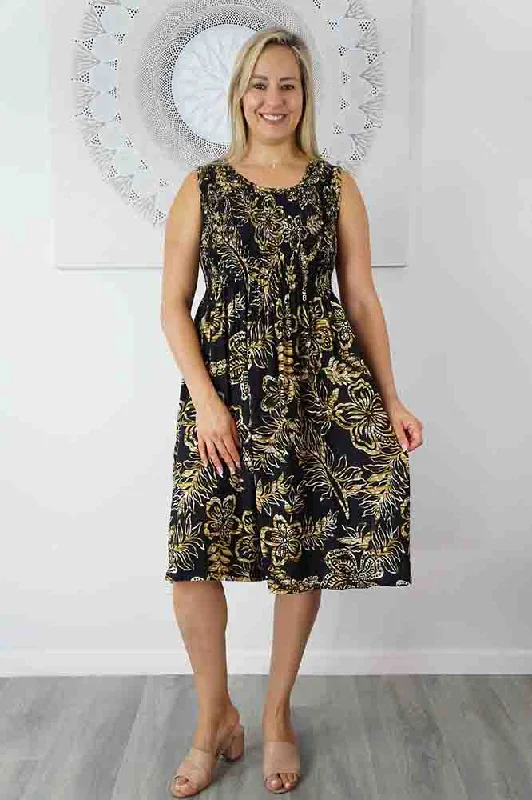 Overstock Singlet Smock Dress "Golden Dreams"