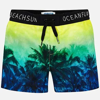 Special Price trendy wrap dressPalm tree swim shorts