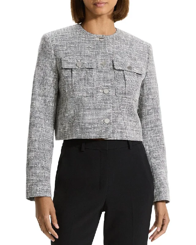 Instant Discount cold weather coatTheory Tweed Jacket