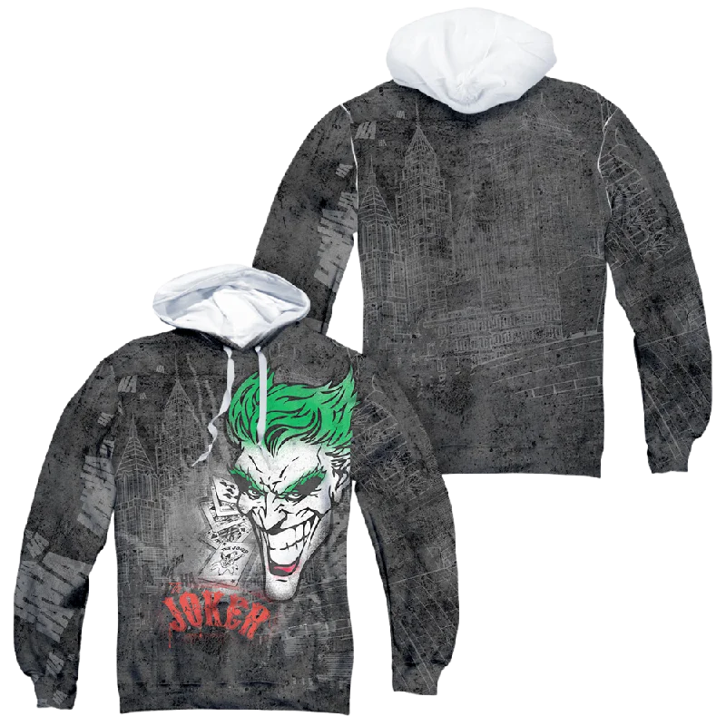 cozy hooded sweatshirtJoker, The Joker Sprays The City - All-Over Print Pullover Hoodie