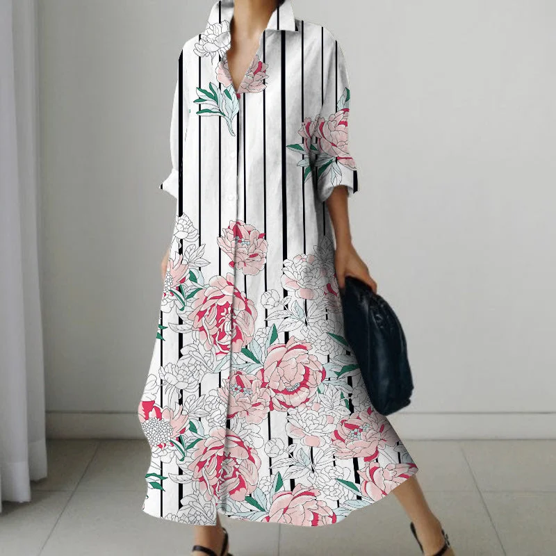Online Only denim dressNew Fashion Temperament Polka Dot Dress