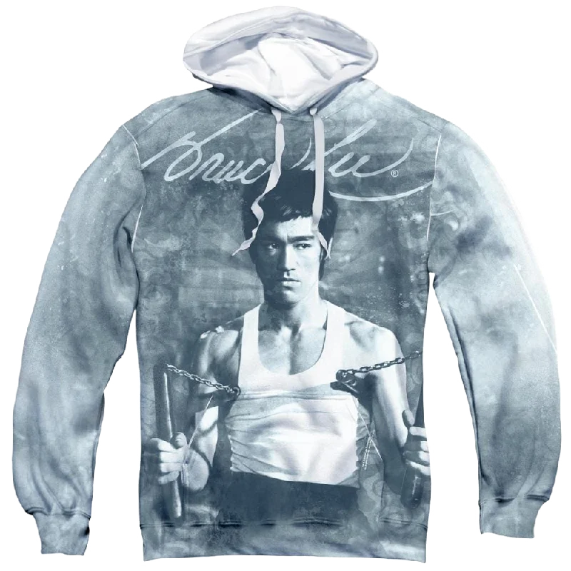 oversized pullover hoodieBruce Lee Nunchucks - All-Over Print Pullover Hoodie