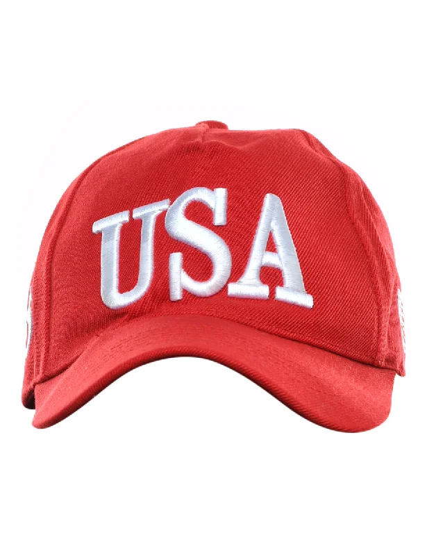 street style coatRed USA Embroidery Cap - XS