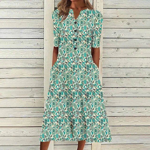Amazing Deals long sleeve dressCasual Half Sleeve Dress