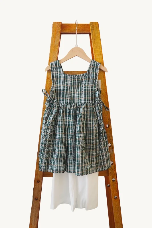 Discount Deals Sleeveless Checkered with Long Loose Pants
